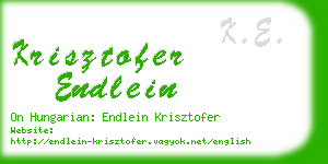 krisztofer endlein business card